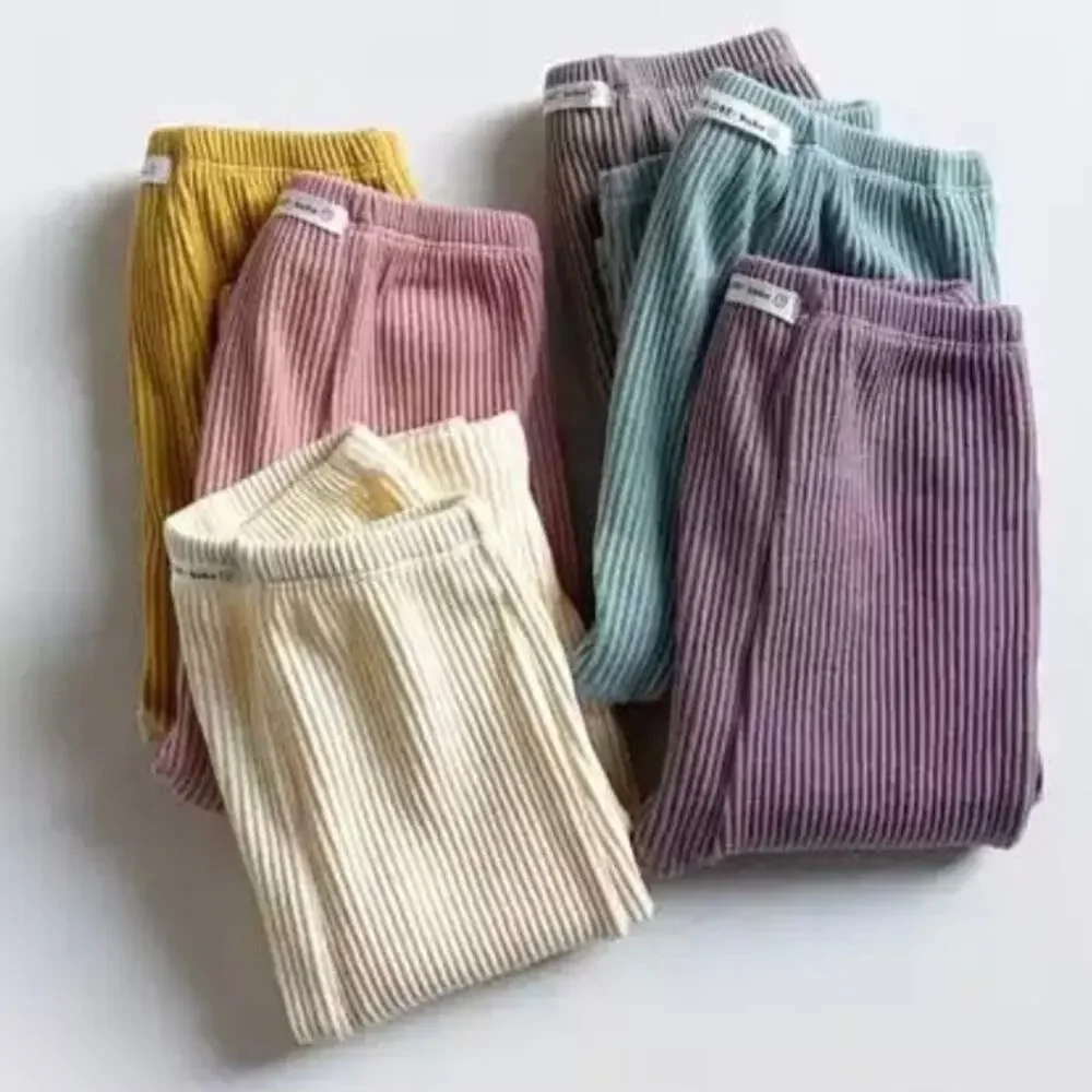 New Ribbed cotton pants toddler 12-18 mo. dark tan